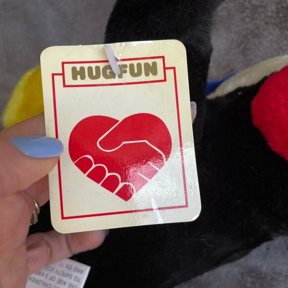 Vintage 90s HugFun Penguin Plush Ear Muffs Bow Tie Stuffed Animal TAGS 9" READ - Picture 7 of 12